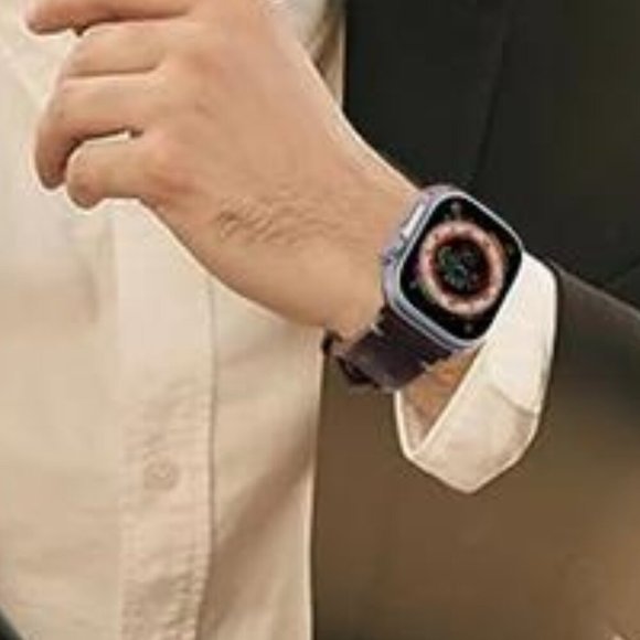 NEW Brown Vintage Genuine Leather Apple Watch Band - Picture 7 of 7